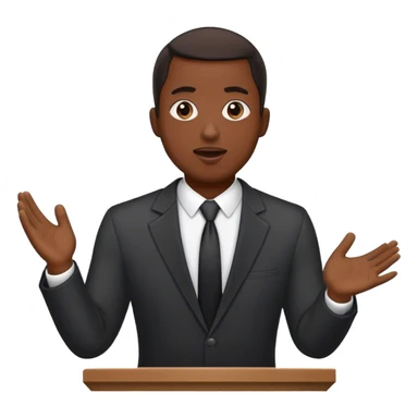 black man public speaking sticker