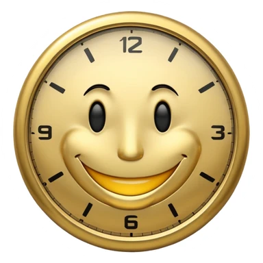 Finger tapping clock it with smily face  sticker