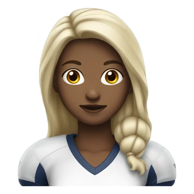 White Girl with football sticker