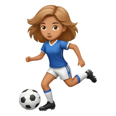 Girl play football  sticker