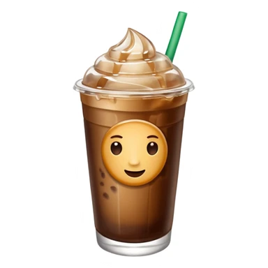 Starbuck ice coffee with ice cubes sticker