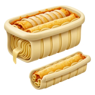 Dragon con cuerpo de pasta canelloni sticker