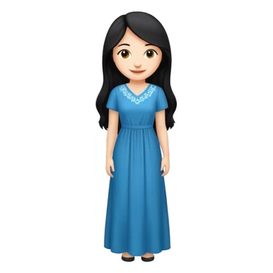 Long black hair girl wearing a maxidress being a girly girl professional  sticker