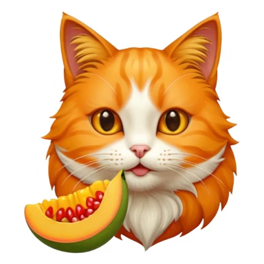 Cat eating majgo sticker
