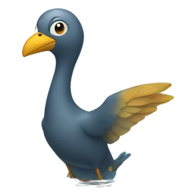 A bird swimming  sticker