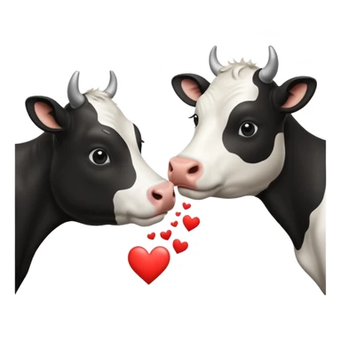 Moo moos kissing  sticker