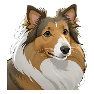 Cowboy Shetland sheepdog sticker
