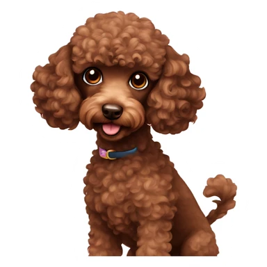 Miniature Brown Poodle sticker