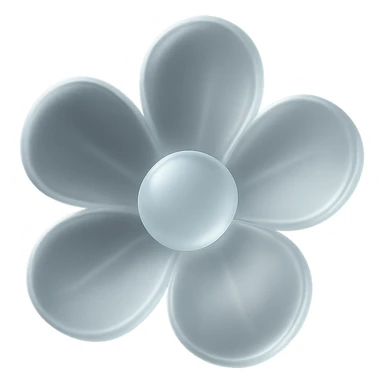 transparent flower, shiny and translucent glass style sticker