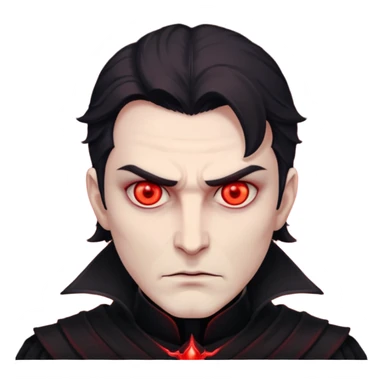 Evil, shadowie Male lord with Red glowing eyes and  sticker