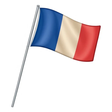 French flag beige pole sticker