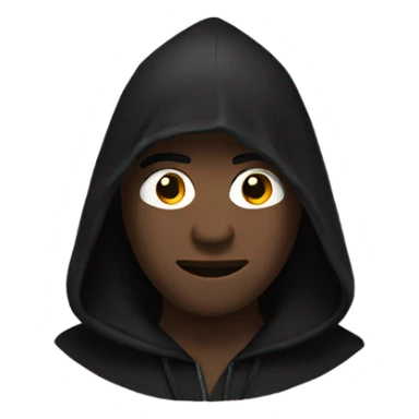 Man with black hood sticker