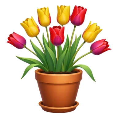 tulips pot sticker