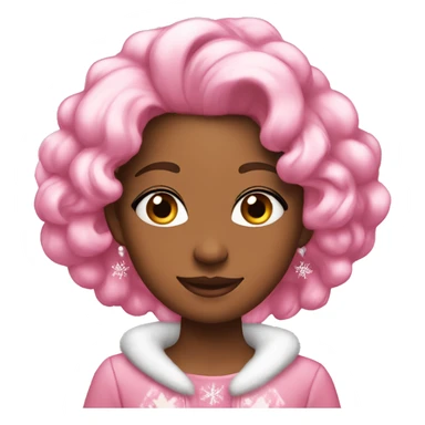 Christmas cute pink good vibe princess  sticker