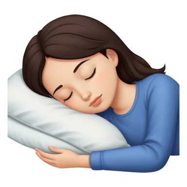 Chica durmiendo pelo moreno sticker