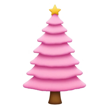 pink christmas tree  sticker