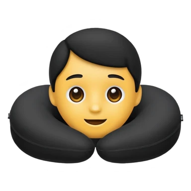 black Travel Neck Pillow sticker