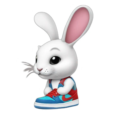 rabit wearing jordans sticker