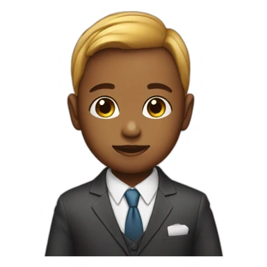 cure baby in suit sticker