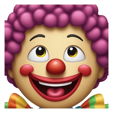 a clown emoji laughing very hard sticker
