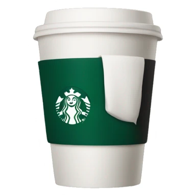 Black starbucks cup  sticker