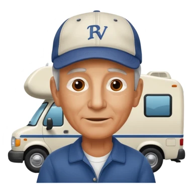 retired business guy working onrv sticker