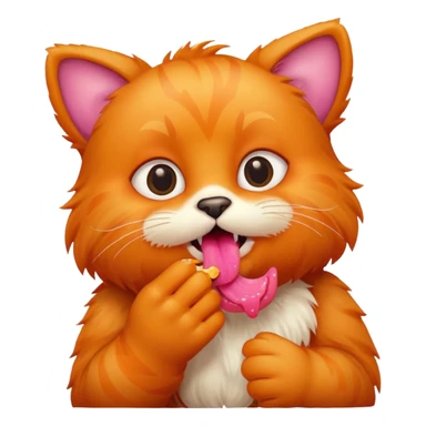 Cute cate eating a live bear sticker