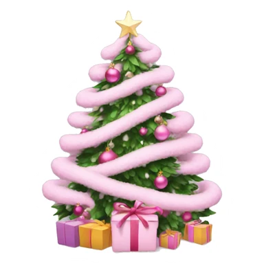 Pink Christmas sticker