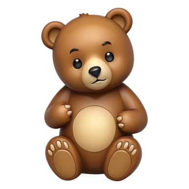 Bear figurine sticker