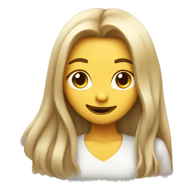 Long hair girl winking sticker