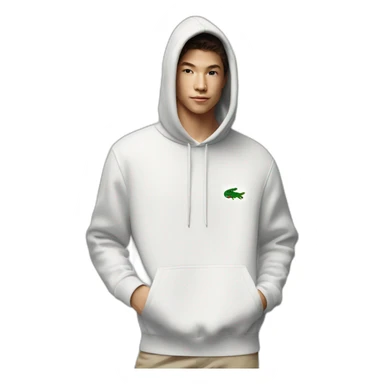 Lacoste tênis friends with white lacoste hoodie sticker