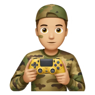 yellow homme-avec-manette-ps4-camouflage not human sticker