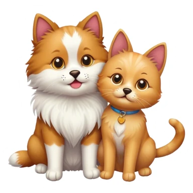 Cat dog sticker