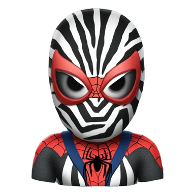 Zebra in a Spider-Man suit sticker