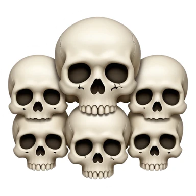 Endless Skulls, filling the whole screen, in the style of gritty realism sticker