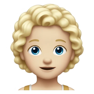 White toddler with blonde hair and blue eyes sticker
