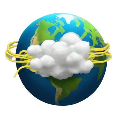 earth and electricity sticker