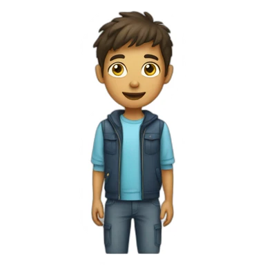 A Boy With mobile sticker