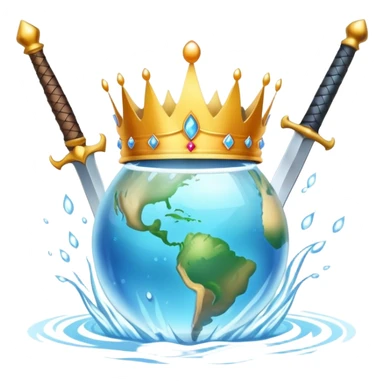 crown, magic(water, fire, earth, wind), sword sticker