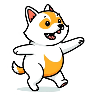 Dog dancing  sticker