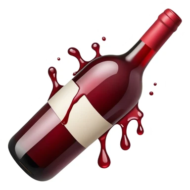 broken wine bottle sticker