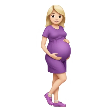 A girl pregnant full body, please. shoes sticker