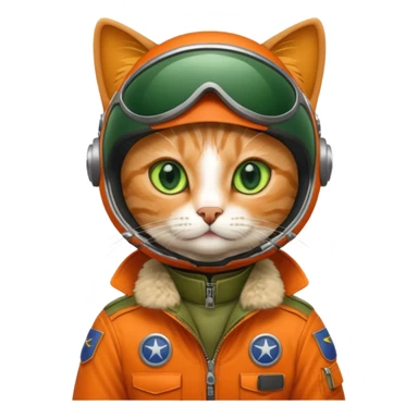 a cat as pilot sticker