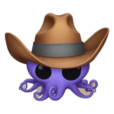 octopus cowboy hat sticker