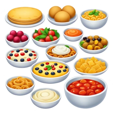High resolution of a food dishes sticker