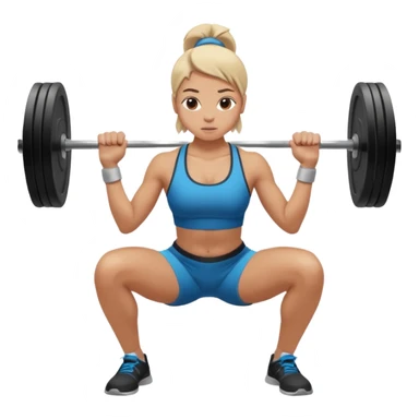 squat in gym sticker