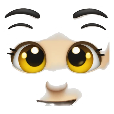 Smiley eyelashes sticker