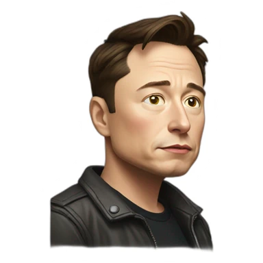 very sad elon musk sticker
