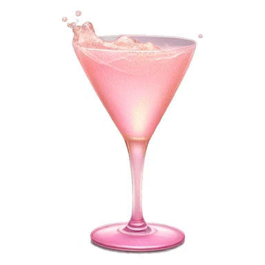 Tilted pink champagne  sticker