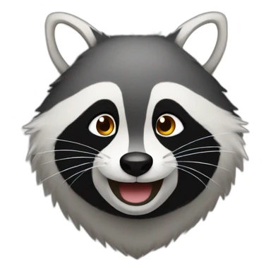 smile game raccoon sticker